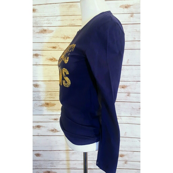 NFL Los Angeles Rams Navy Blue Print Logo Tee NWT - Picture 3 of 4